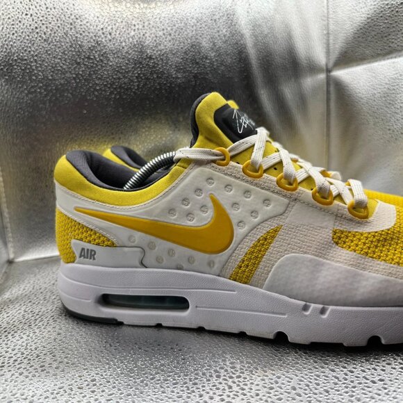 Size 11 Nike Air Max Zero CS Tinker Hatfield Yellow White Mens Shoes 789695-100 - Picture 2 of 11
